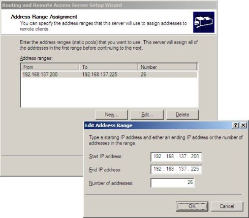 VPN: Select IP address range