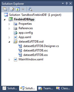 DataSet listed in Solution Explorer (MS Visual Studio 2010) after adding Firebird data source