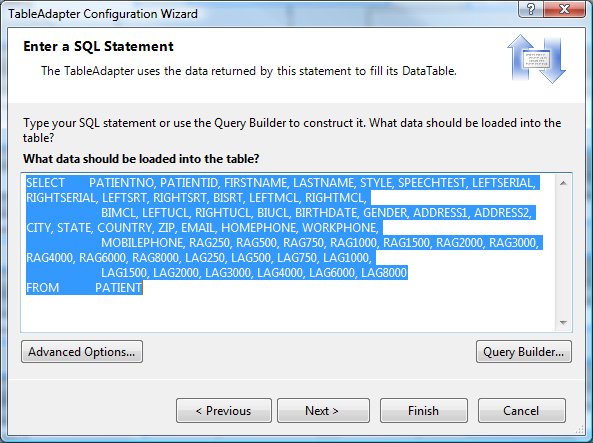 VS2008 TableAdapter Configuration Wizard
